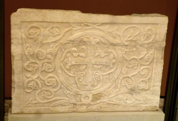 Panel from the sanctuary of 12th-century Byzantine church of St. Titus in Gortys. Today in the Herakleion Historical Museum.