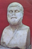 Roman copy of a bust of Themistocles. Ostia, Italy.